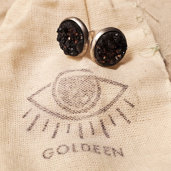 Goldeen Faux-Druzy Stud Earrings - Picture 3 of 5